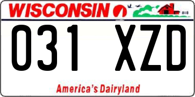 WI license plate 031XZD