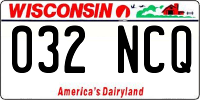 WI license plate 032NCQ