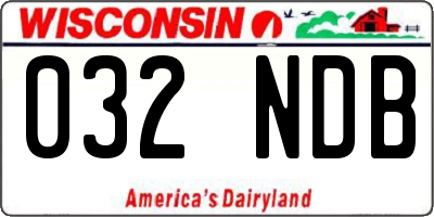 WI license plate 032NDB