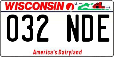 WI license plate 032NDE