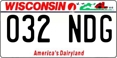 WI license plate 032NDG