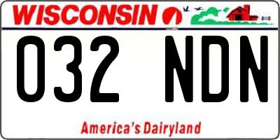 WI license plate 032NDN