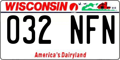 WI license plate 032NFN