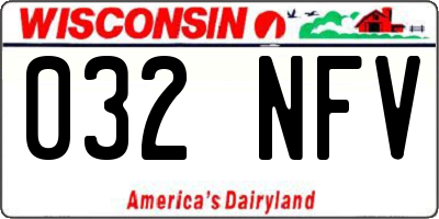 WI license plate 032NFV