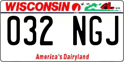 WI license plate 032NGJ