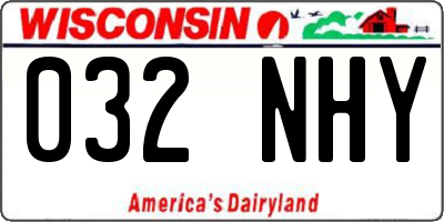 WI license plate 032NHY
