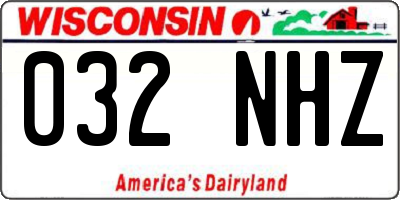 WI license plate 032NHZ