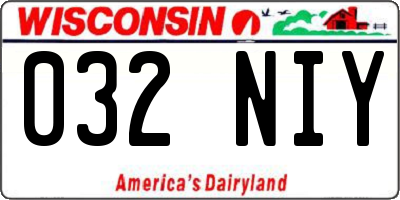 WI license plate 032NIY