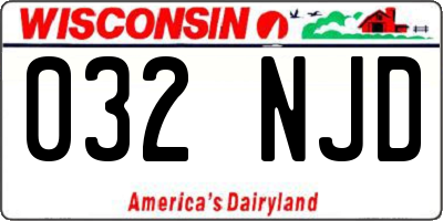 WI license plate 032NJD