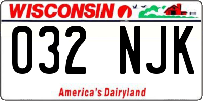 WI license plate 032NJK