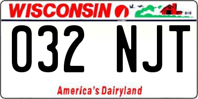 WI license plate 032NJT