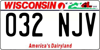 WI license plate 032NJV