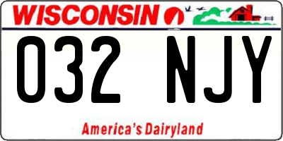 WI license plate 032NJY