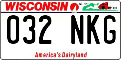 WI license plate 032NKG