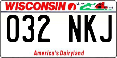 WI license plate 032NKJ