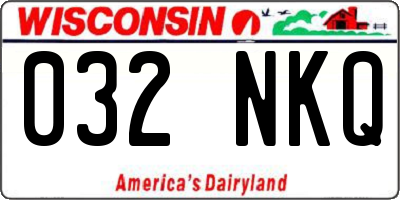 WI license plate 032NKQ
