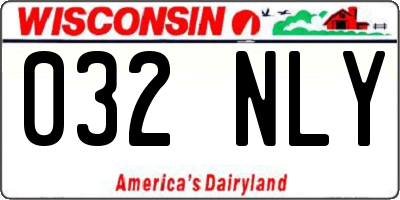 WI license plate 032NLY