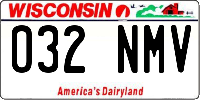 WI license plate 032NMV