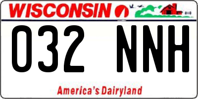 WI license plate 032NNH