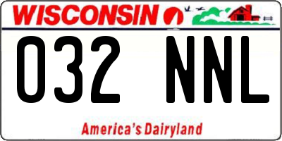 WI license plate 032NNL