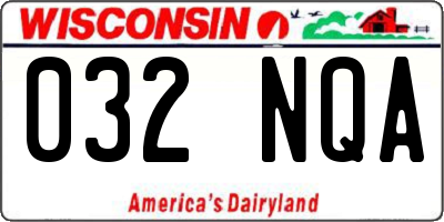 WI license plate 032NQA