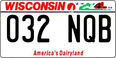 WI license plate 032NQB