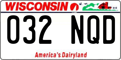 WI license plate 032NQD