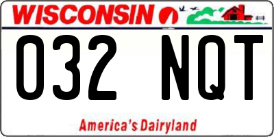WI license plate 032NQT