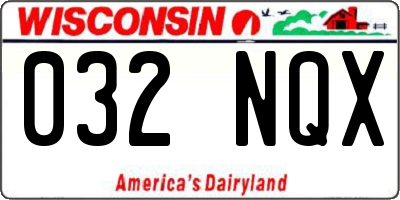 WI license plate 032NQX
