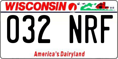 WI license plate 032NRF