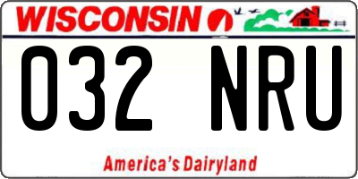 WI license plate 032NRU