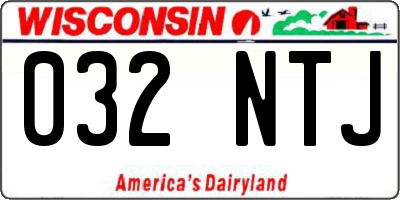 WI license plate 032NTJ