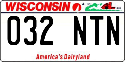 WI license plate 032NTN