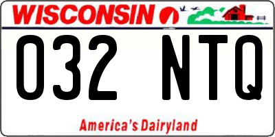 WI license plate 032NTQ