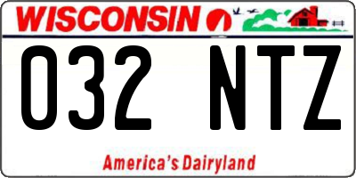 WI license plate 032NTZ