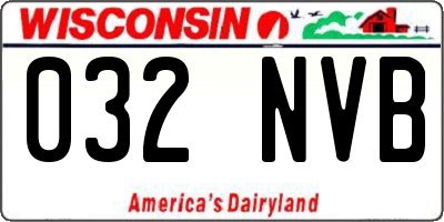WI license plate 032NVB