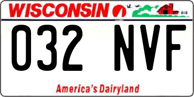 WI license plate 032NVF