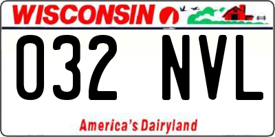 WI license plate 032NVL