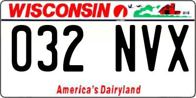 WI license plate 032NVX