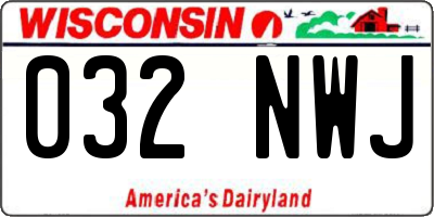 WI license plate 032NWJ
