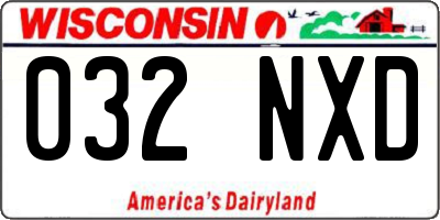 WI license plate 032NXD