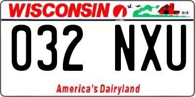 WI license plate 032NXU