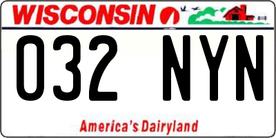 WI license plate 032NYN