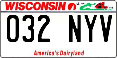 WI license plate 032NYV