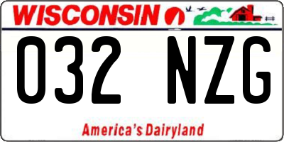 WI license plate 032NZG