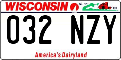 WI license plate 032NZY