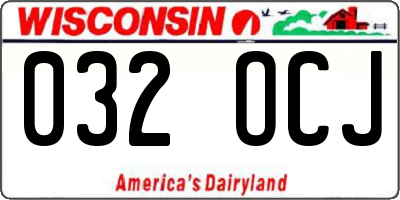 WI license plate 032OCJ