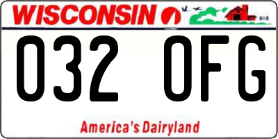 WI license plate 032OFG