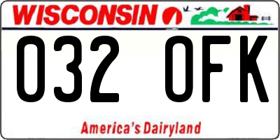 WI license plate 032OFK