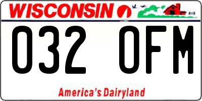 WI license plate 032OFM